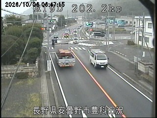安曇野市豊科田沢の道路状況