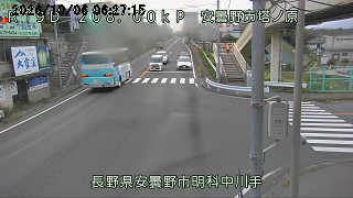安曇野市塔ノ原の道路状況