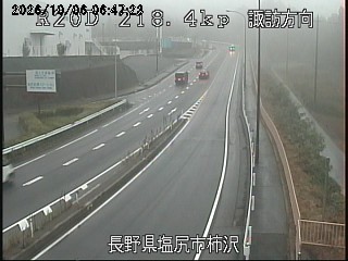 塩尻市柿沢（諏訪方向）の道路状況