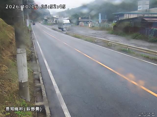 国道153号 善知鳥峠（辰野側）の道路状況